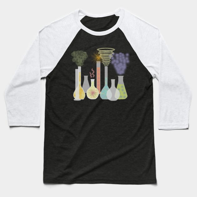 Chemistry Lab Baseball T-Shirt by ahadden